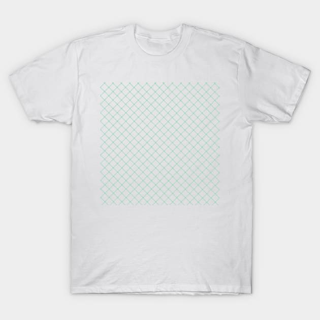 Dotted Grid 45 Mint Green T-Shirt by ProjectM